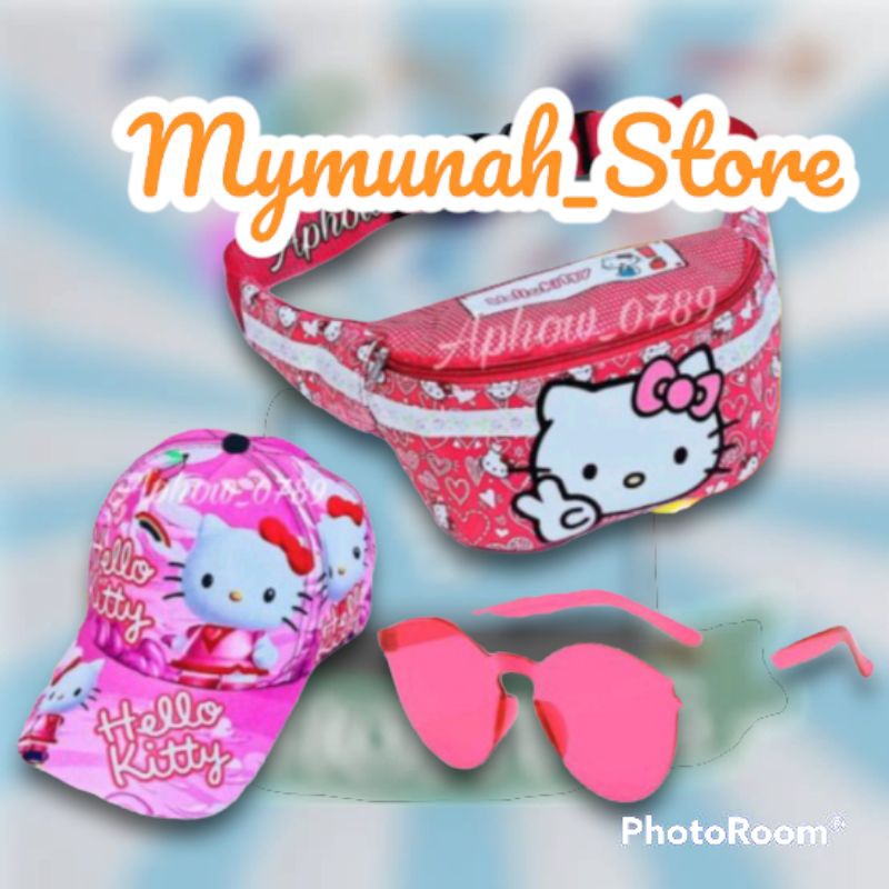 PAKET HEMAT WAISTBAG/TAS SELEMPANG/TAS BAHU ANAK HELLO KITTY