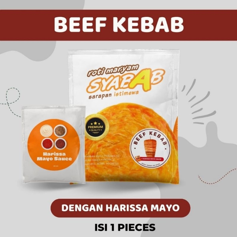 Roti Maryam Beef Kebab | Roti Maryam Beef Kebab With Harissa Mayo Sauce | Roti Maryam Syabab | Cane 