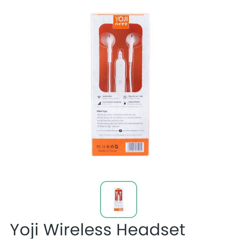 yoji wereless bluetooth headset