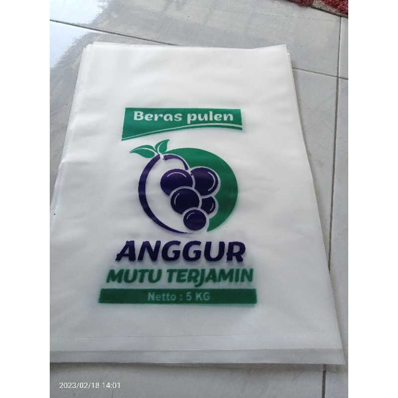 

Plastik kemasan beras 5kg cap anggur