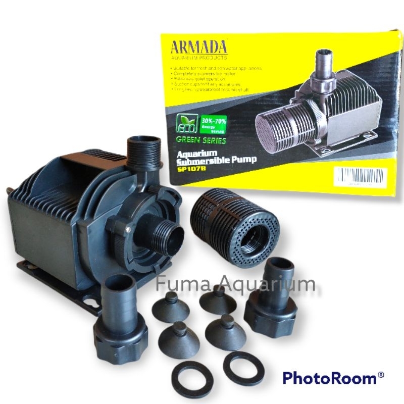 ARMADA SP 107B Pompa air filter kolam Hidroponik Waterfall Water Pump Power Head Submersible Pump ph