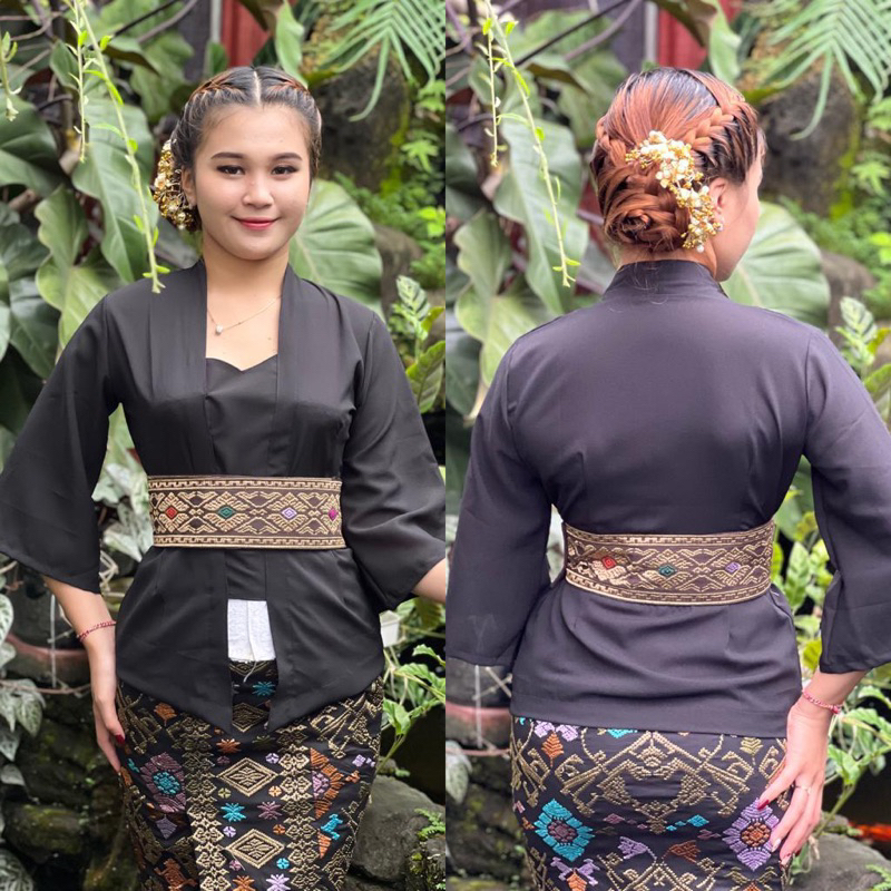 kebaya bet lengan lonceng - kebaya polos modern