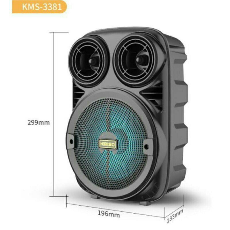 Speaker Bluetooth Karaoke Portable Extra Bass Gratis Microphone type 338 series 3381 6.5 Inch