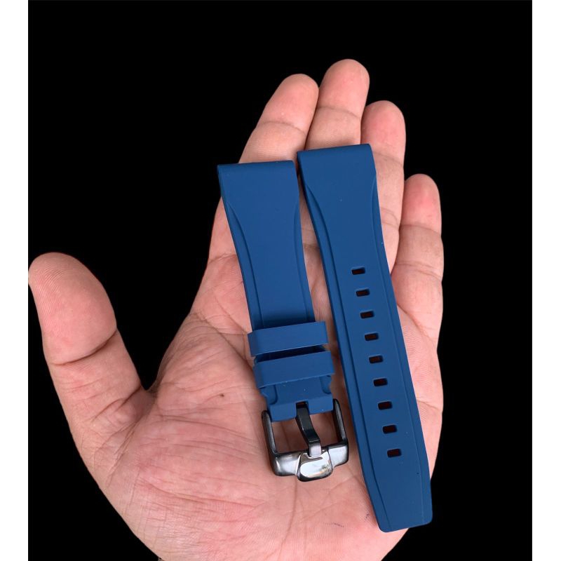 Strap Tali Jam Tangan Silicon New mode Navy Istimewa tebal