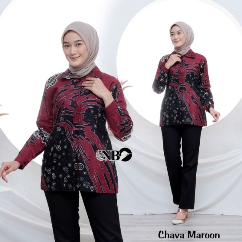 Atasan Batik Wanita Kemeja Batik Wanita Blouse Batik Wanita Kekinian New Motif