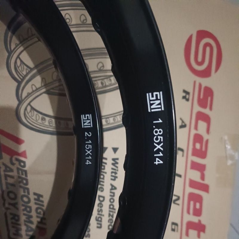 VELG SCARLET WR SEPASANG 185/215 RING 14 BLACK