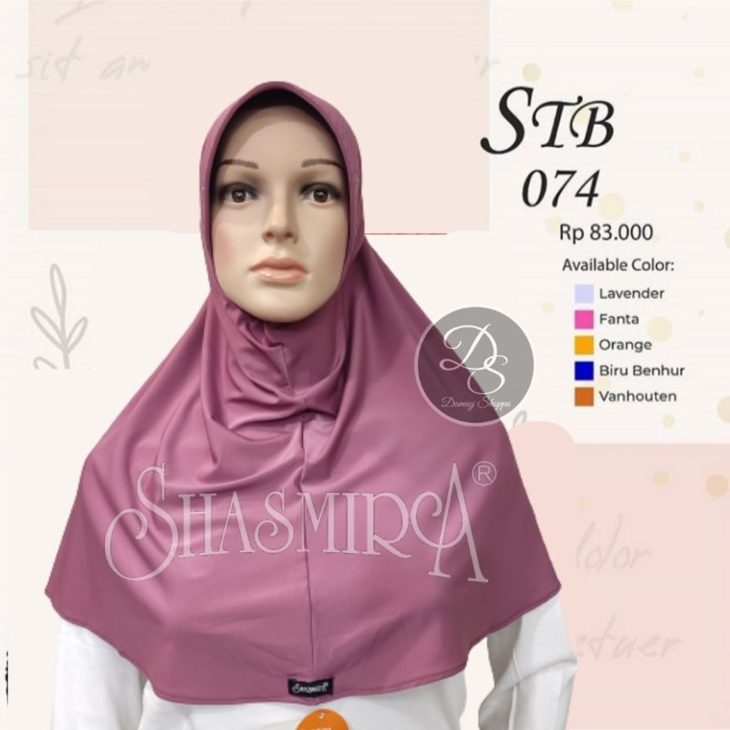 Damay Shoppu - Bergo STB 074 Shasmira Jilbab Hijab Instan Pendek Kerudung Spandek Sutra Payet