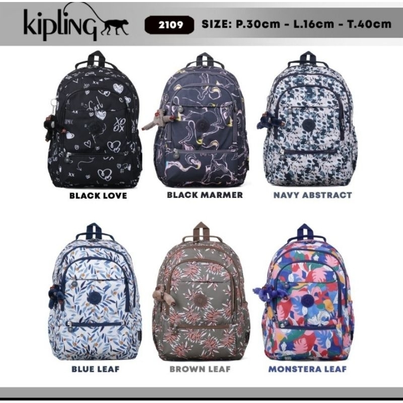 RANSEL KIPLING MOTIF/TAS SEKOLAH/TAS RANSEL /TAS KIPLING MUAT LAPTOP