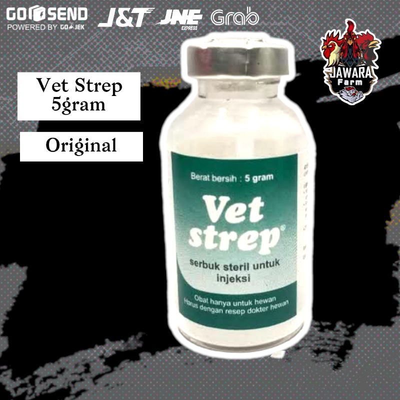 Vet Strep 5 Gram - Obat Ngorok Pilek CRD Ayam Bebek Medion