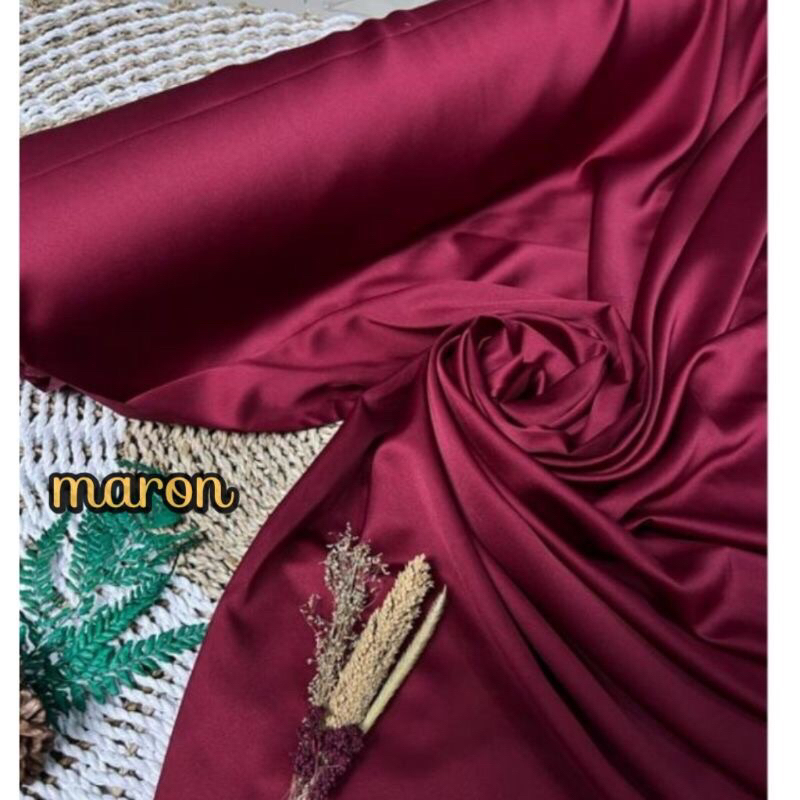 MURAH!! Kain bahan satin maxmara silk original/ bahan kebaya satin.