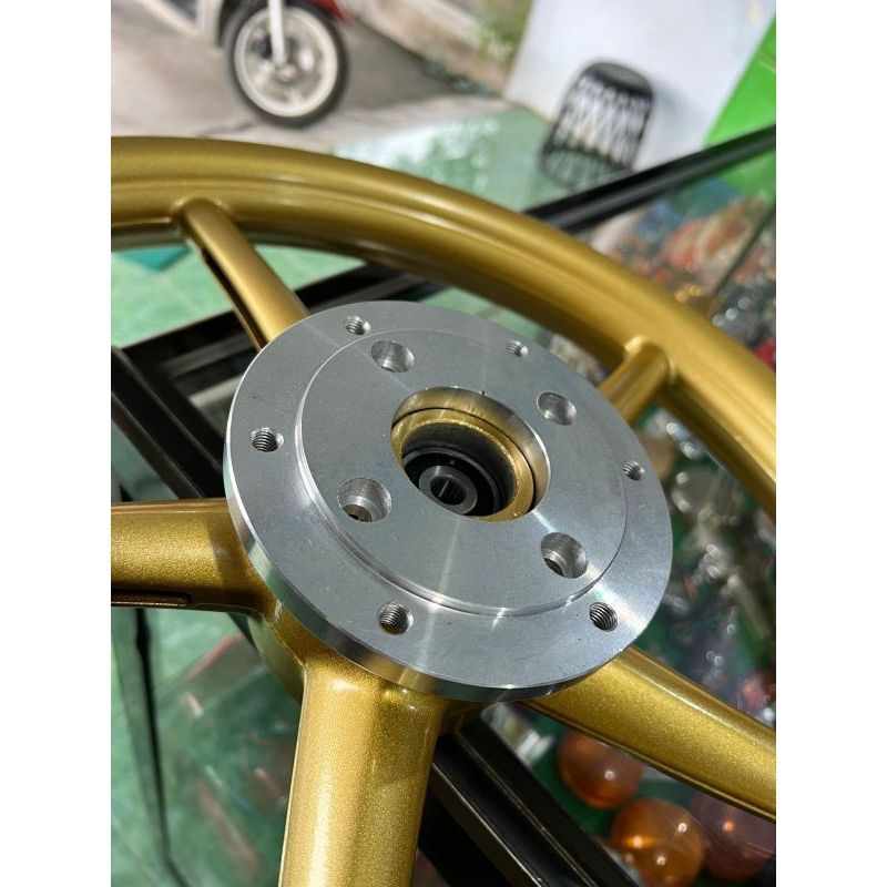 PLENDES PIRINGAN ATAU ADAPTOR PIRINGAN CAKRAM DEPAN D-TRACKER KLX KE TROMOL YAMAHA