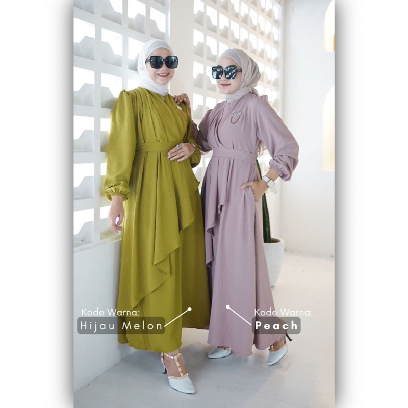 ZAIRA DRESS | DRESS CRINKEL AIRFLOW |GAMIS CANTIK | DRESS KONDANGAN