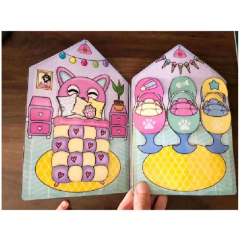 HOUSE CAT PAPER DOLL MAINAN EDUKASI ANAK