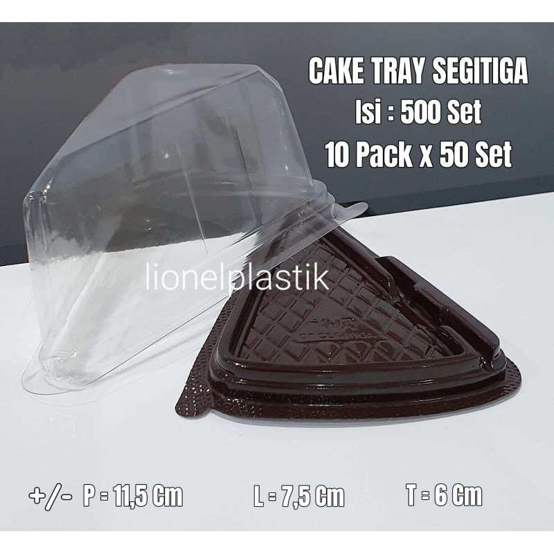 (50PCS) Mika Cake Tray Segitiga / Mika Slice Cake / Mika Kue Segitiga