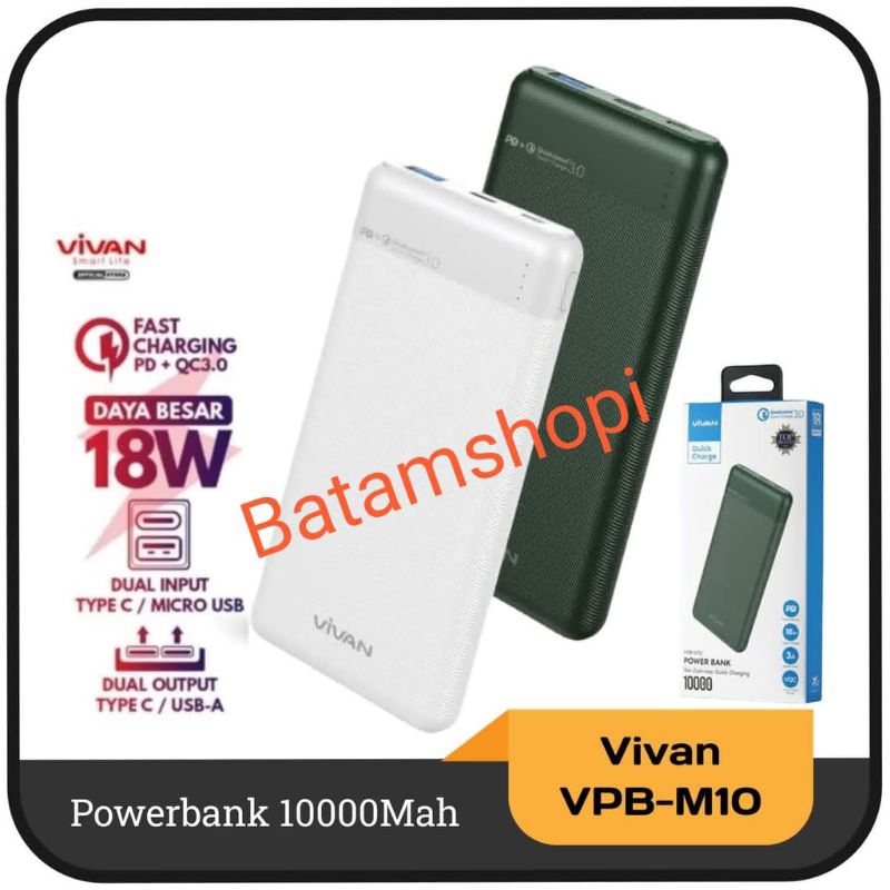 powerbank vivan 10000mah vpb-m10 original  garansi resmi