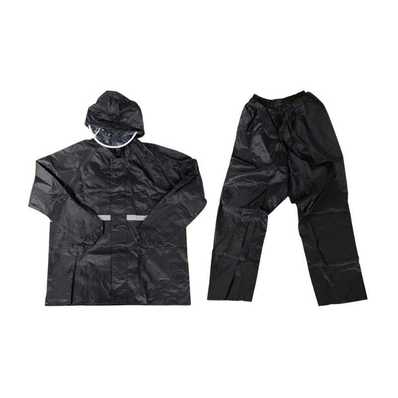 Rhodey Pole Jas Hujan Motor - T1 Size L Hitam Polos Rain Coat