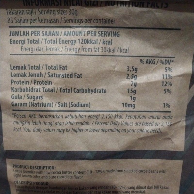 

Piscoklegit_ Cocoa Powder/Coklat Bubuk Tulip Burgundy Coklat Minuman 100Gr & 250Gr