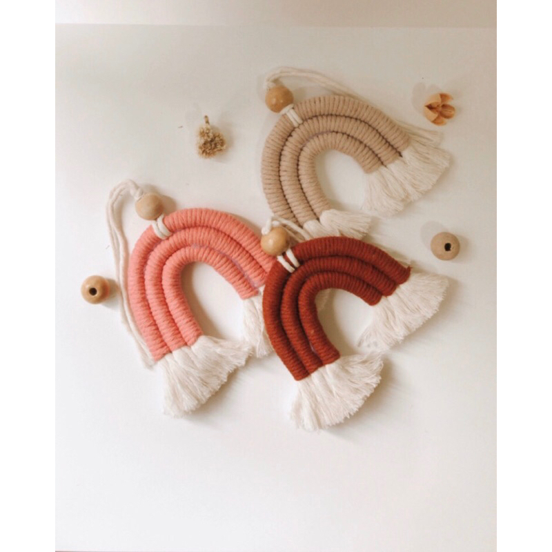 Macrame rainbow | gantungan tas