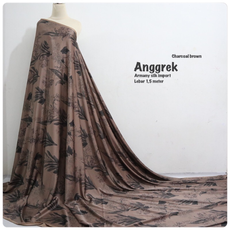 Kain arnami silk import | motif anggrek kain mewah