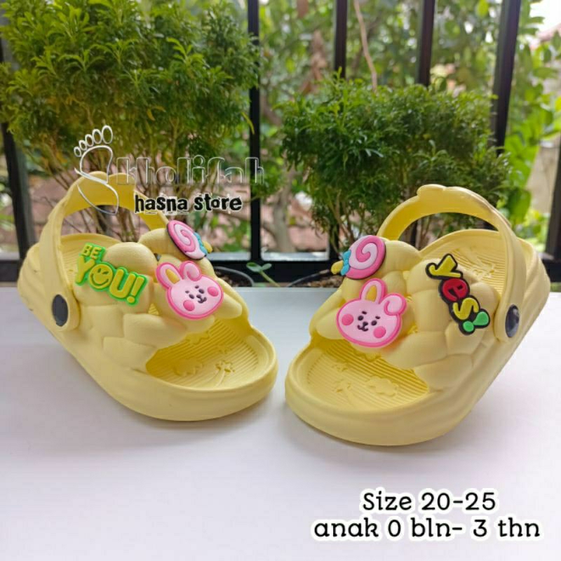 Sandal Anak Perempuan Slop Tali Kelinci Import 525 E Dulux