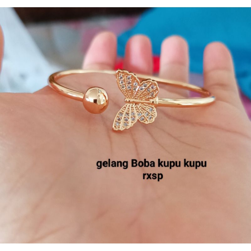 Cincin Boba dan gelang xuping asli cantik,mewah, cocok buat jari kecil atau besar krna free size