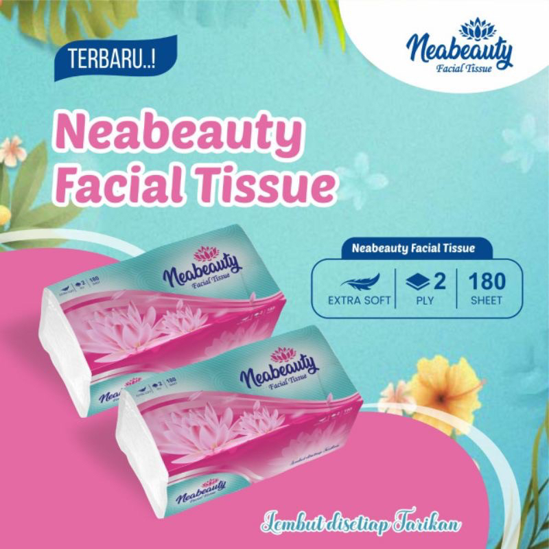 TISSUE NEABEAUTY 180 SHEETS TISU 180 LEMBAR TISU WAJAH HALUS BERKUALITAS 1 PCS FACIAL TISSUE VD