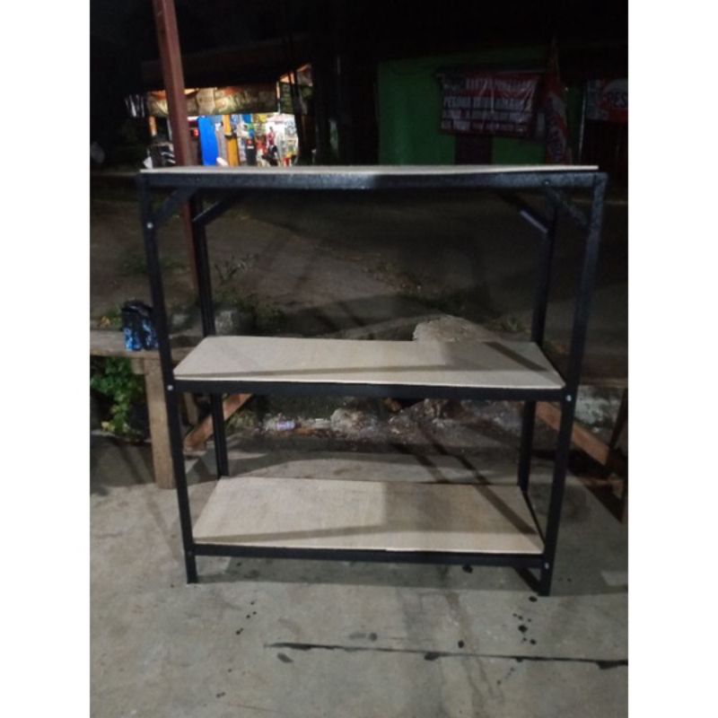 Rak serbaguna P90cm L40cm T80cm 3 susun / Rak aquarium / Rak bongkar pasang / Rak penyimpanan / Rak 