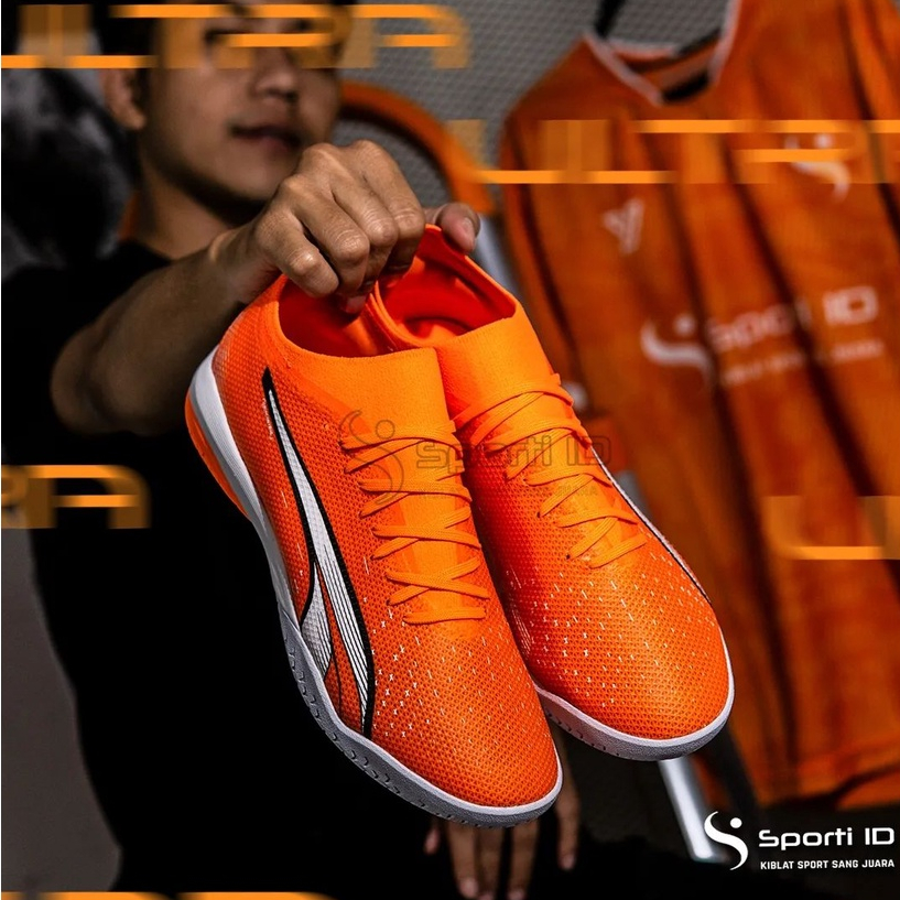 Sepatu Futsal Puma Ultra Match IT - Ultra Orange 107221-01 Original