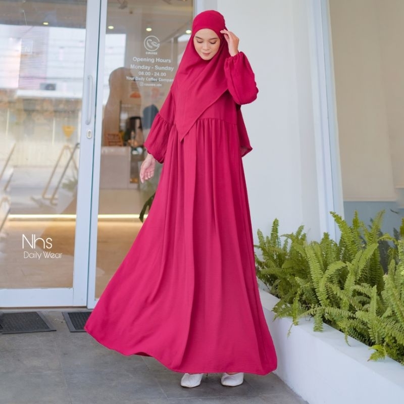 Azizah syari jumbo gaun set jilbab