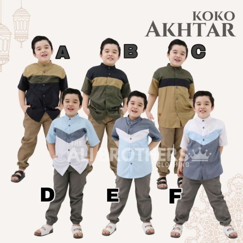 Setelan Baju Muslim Anak Laki Laki Ali Brothers Set Koko Akhtar