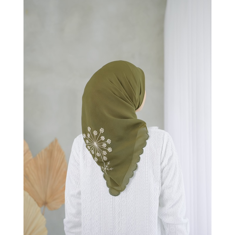 Koyu Hijab Beauty Lace Embroidery Dandelion