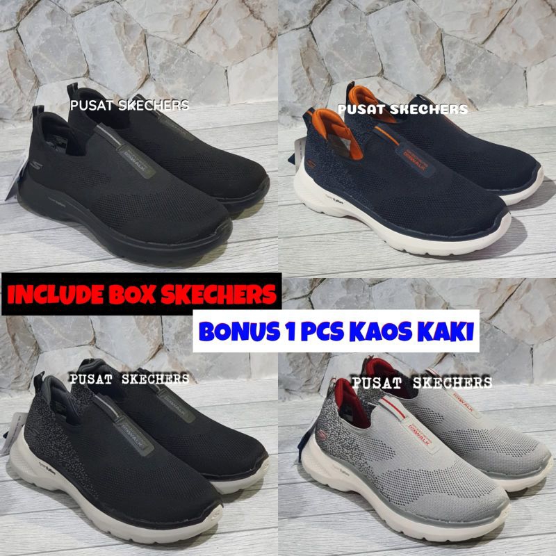 SEPATU PRIA NEW SKECHERS GO WALK 6 HYPER PILLARS SLIP ON