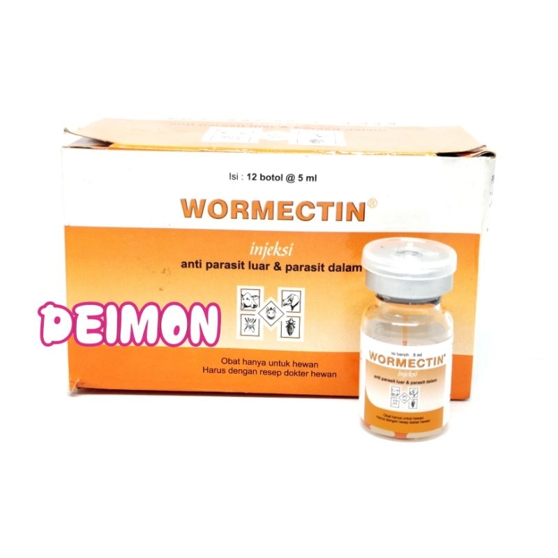 Wormectin 5ml Obat Hewan Anti Jamur Parasit Luar &amp; Parasit Dalam