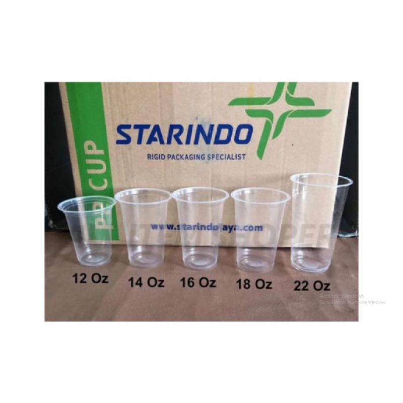 Sablon Gelas Cup Merk Starindo Ukuran 12/14/16/18/22oz  Datar