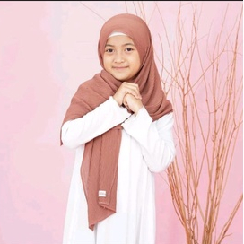 NUZ HIJAB PASHMINA PLISKET ANAK/ HIJAB ANAK PLISKET 150X45CM