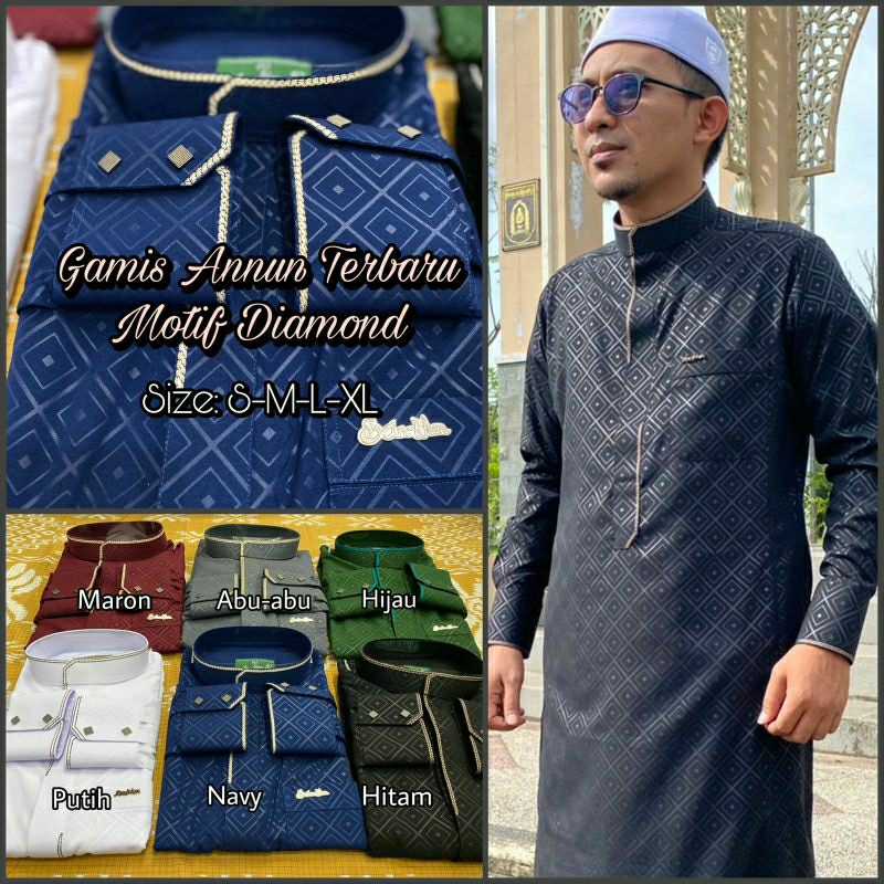 JUBAH / GAMIS DEWASA TERBARU MOTIF DIAMOND MERK An NUN