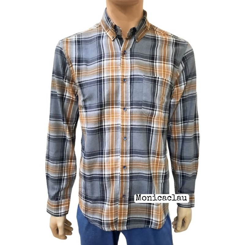 Kemeja Pria Poshboy Original Sawyer shirt motif kotak-kotak