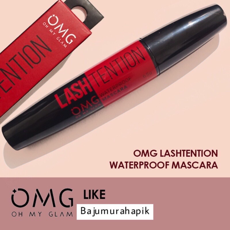 OMG Lashtention Mascara Black Waterproof Curly Penebal Pelentik Bulu Mata