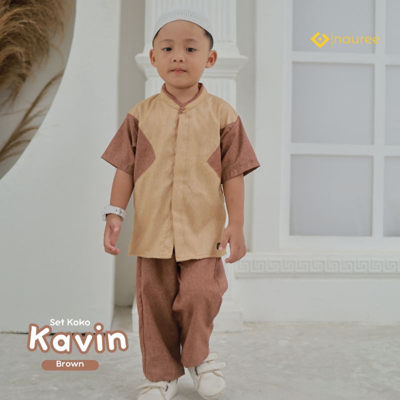 Nauree - Koko Kavin Baju Setelan Anak Laki Laki Usia 3 Bulan 1 2 3 4 5 6 Tahun Bahan Katun Madinah Adem Nyaman Halus Dengan Celana Tidak Gampang Kusut