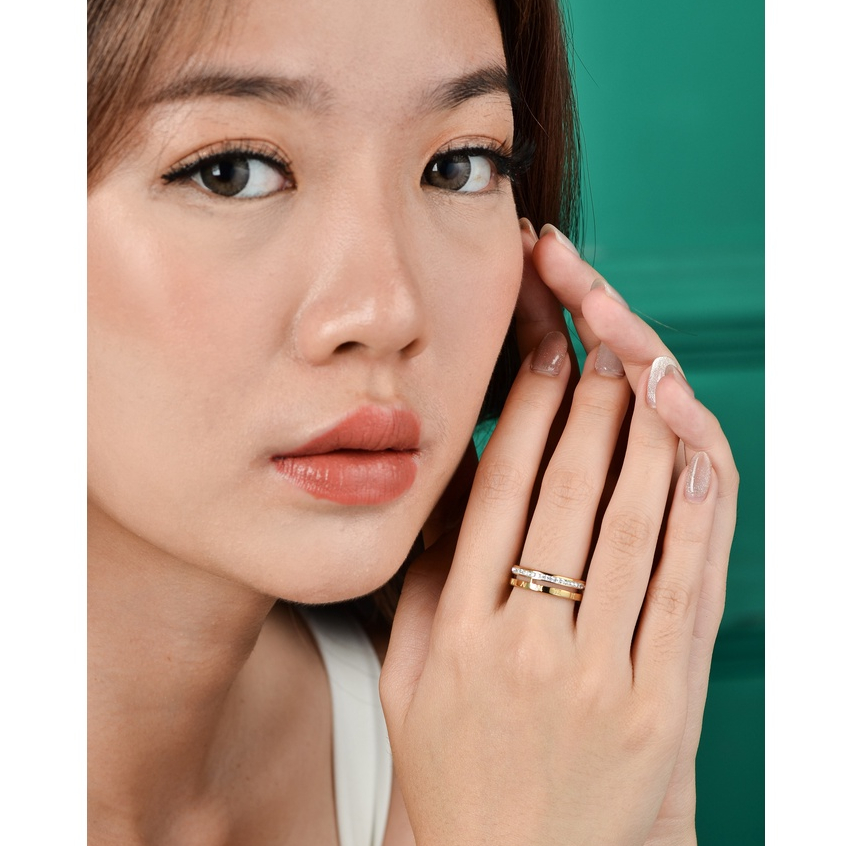 Panlandwoo - Cincin Titanium Wanita Loderna