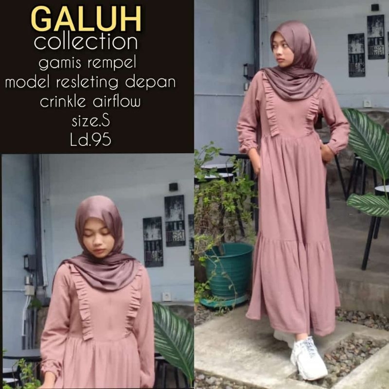 Gamis Dewasa Crinkle Midi