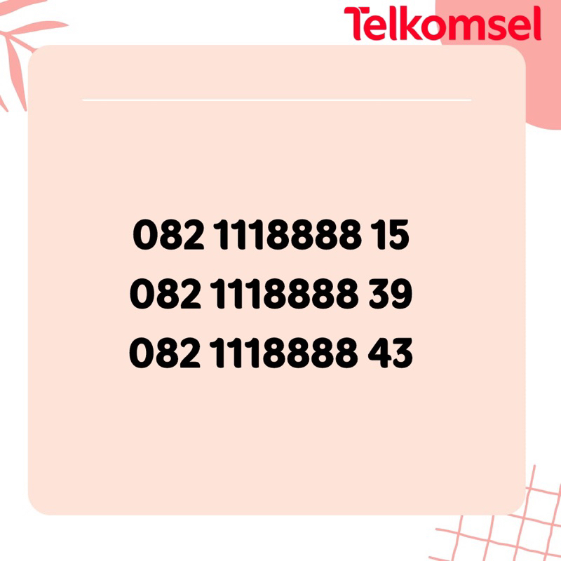 Nomor Cantik Telkomsel 1118888 Hoky Minimalis