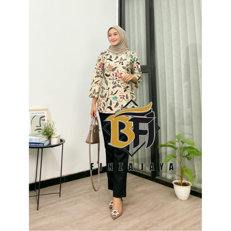 BAJU BATIK WANITA MODERN MONALISA GENES M,L,XL asli PEKALONGAN