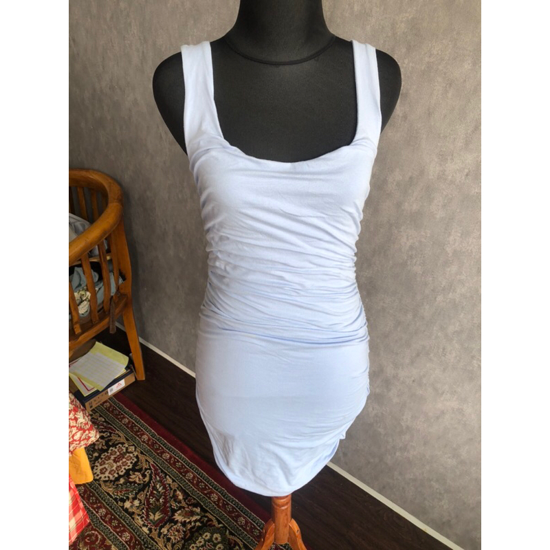 sky blue mini dress