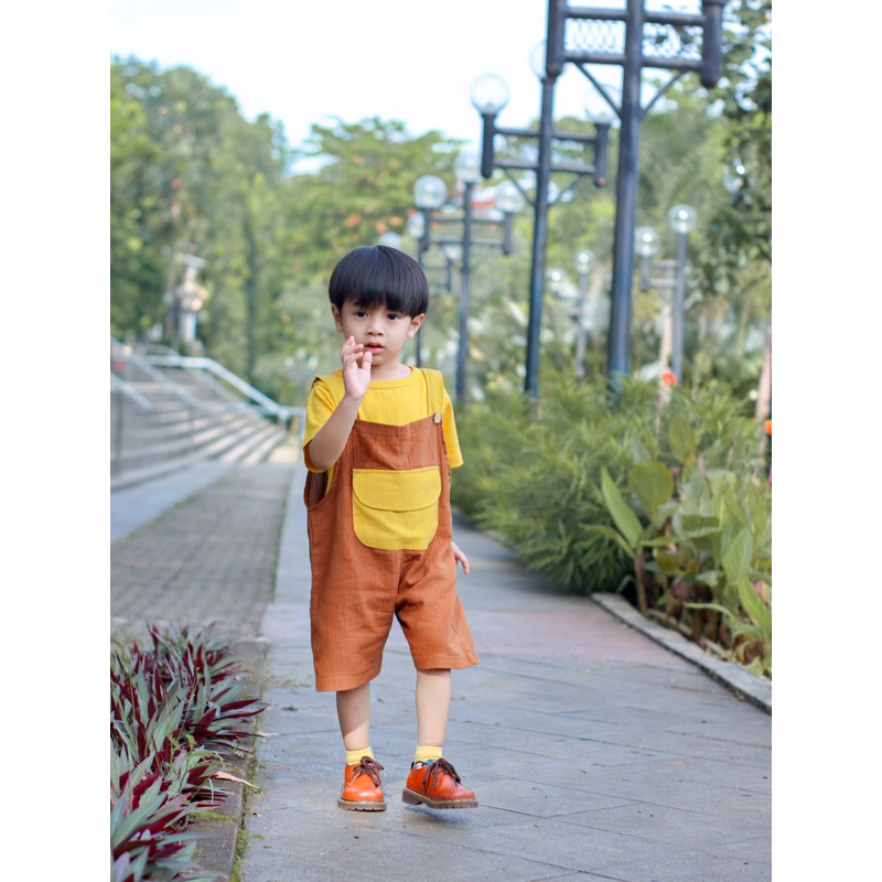 GAMI OVERALL SET | Baju Kodok Anak Unisex plus Inner TShirt