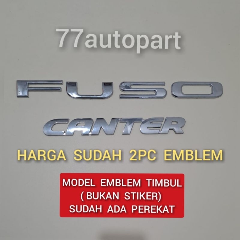 emblem fuso dan canter harga sudah 2pc emblem