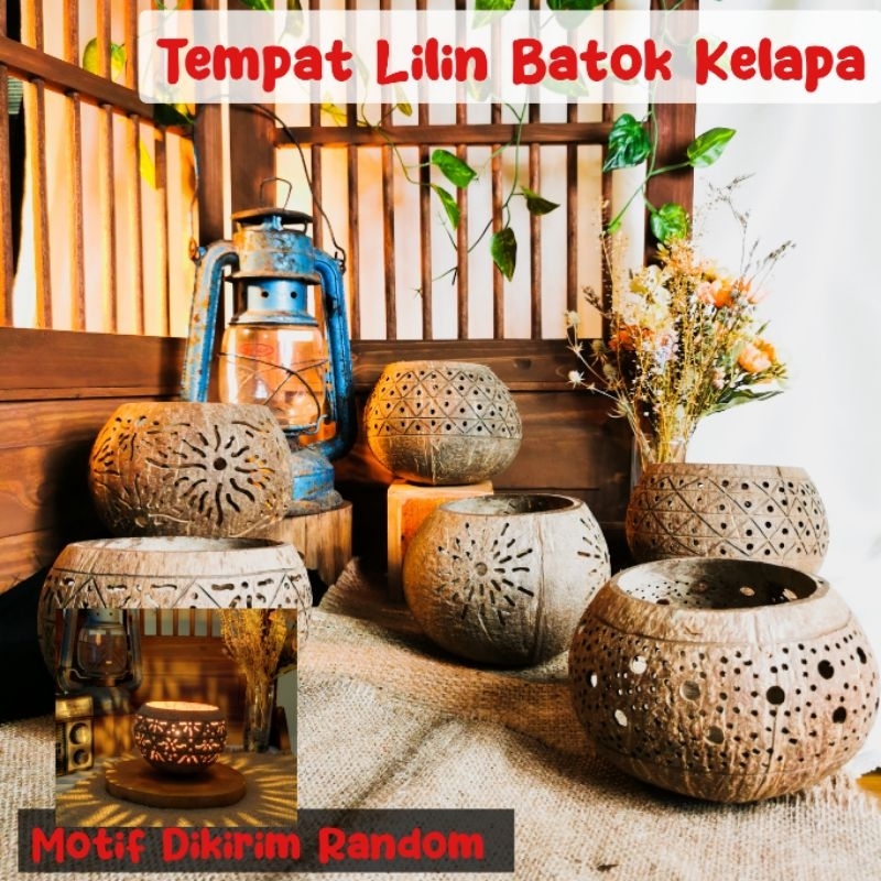 WADAH TEMPAT LILIN BATOK KELAPA AESTHETIC