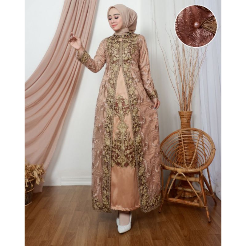 KHUSUS JUMBO LD 120 CM/PB 140CM//GAMIS MAKKAREEM//BAHAN TILLE BORIDR PREMIUM//SERAGAMAN KELUARGA//BAJU LEBARAN//BAJU PESTA LAMARAN//BAJU WISUDA//ORIGINAL BY PELANGI JAYA