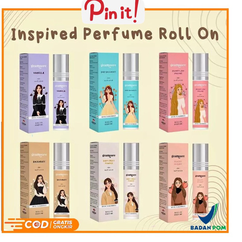 LENGKAP RASA{COD TERMURAH}5ml &amp; 6 Ml BPOM PARFUM PEWANGI GEAMORE GEAMOORE GEAMOREE ROLL ON 6 ml remaja inspiered parfum BPOM