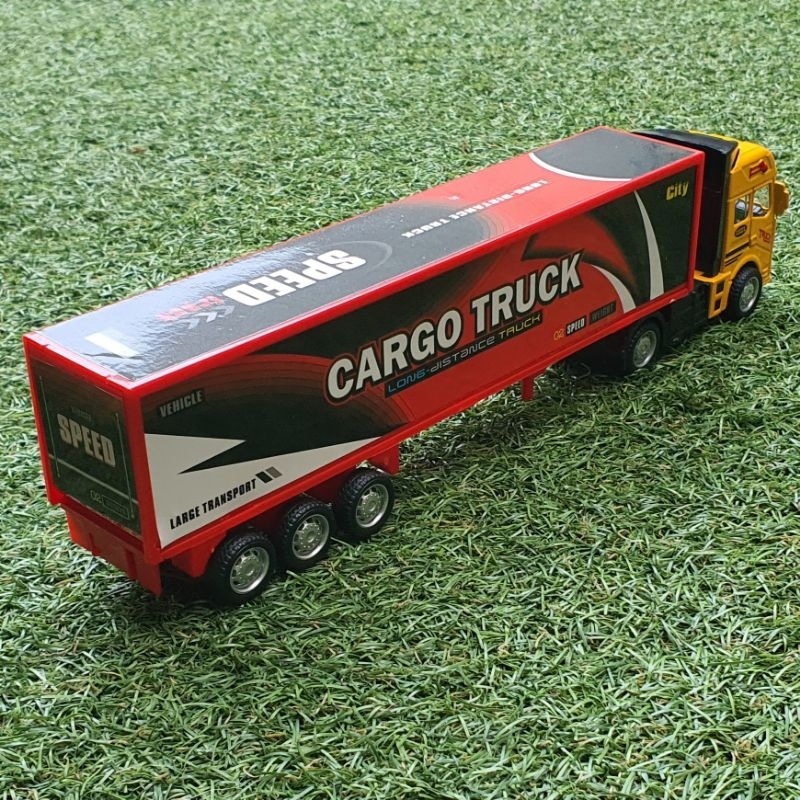 Diecast Truck box Kontainer Cargo Truck Miniatur Die-cast Trucks Box Trailer